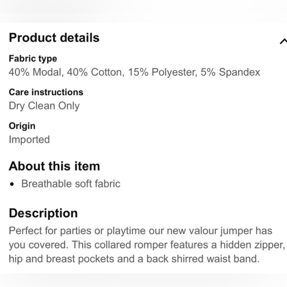 MONROW black velour romper size S new with tags MSRP $175 - Picture 7 of 16